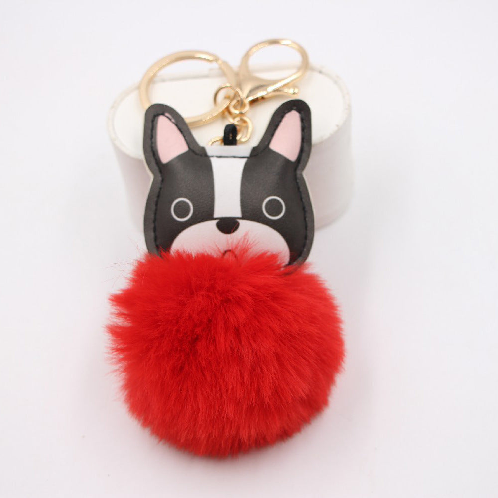 New Puppy Dog Key Chain Pendant Bag Purse Plush Pendant