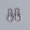 Fashion Geometric Square Interlocking Copper Earrings