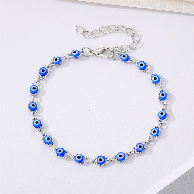 Retro Simple Multiple Blue Turkish Eye Bracelet Personality Demon Eye Bracelet