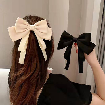 Korean New Bow Hair Accessories Solid Color Bows Hairpins Wholesale