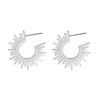 Simple Stainless Steel Earrings Fashion Sunflower Earrings