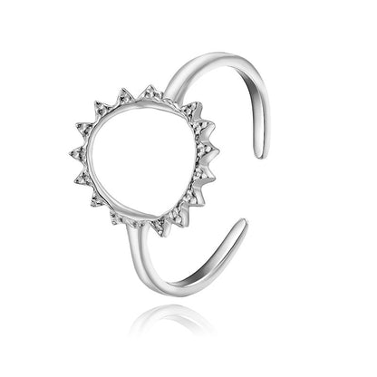 Simple Geometric Open Adjustable Ring Titanium Steelring