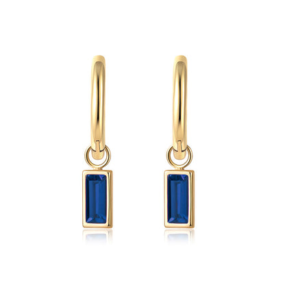 Simple Style Geometric Gold Plated Titanium Steel Earrings