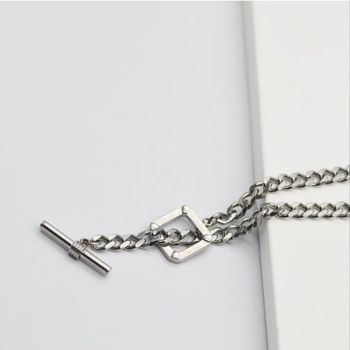 Clavicle Chain Thick Chain Female Simple Versatile Buckle Titanium Steel Necklace