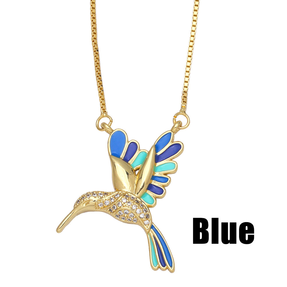 Fashion Animal Copper 18k Gold Plated Pendant Necklace In Bulk