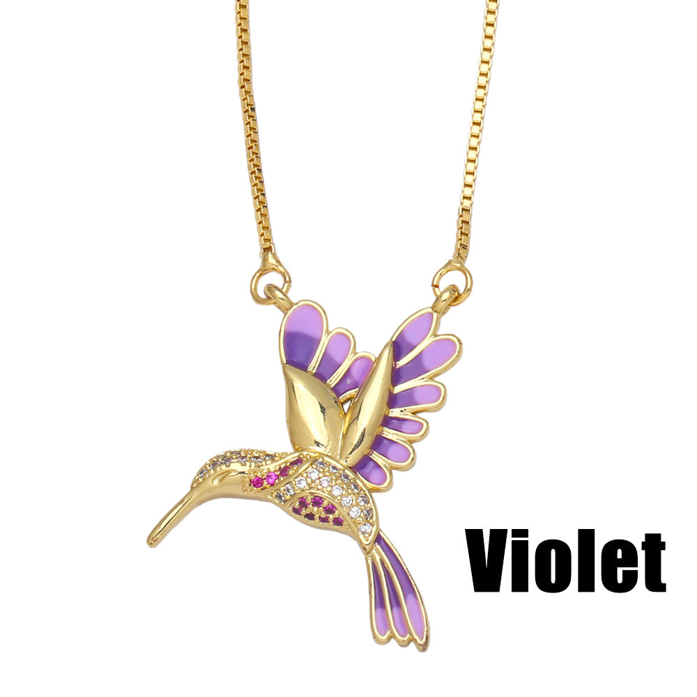 Fashion Animal Copper 18k Gold Plated Pendant Necklace In Bulk