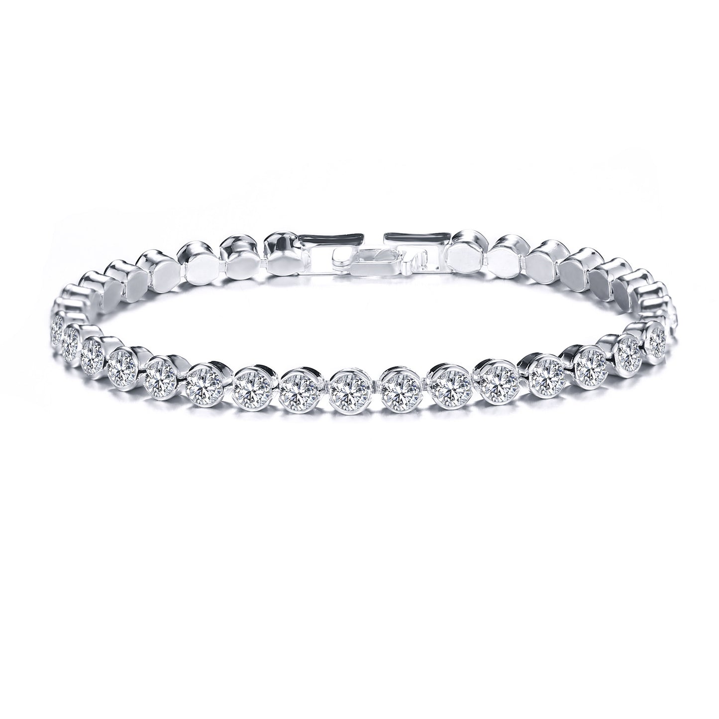 Simple Style Geometric Alloy Diamond Artificial Gemstones Unisex Bracelets