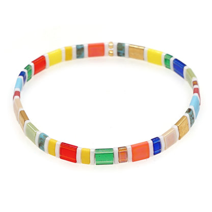 Bohemia Simple Rainbow Miyuki Beads Colorful Stacking Bracelet