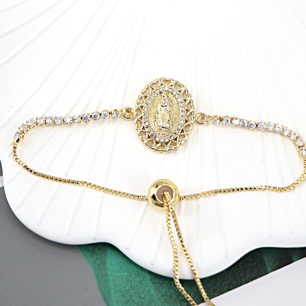 Fashion Geometric Copper Artificial Gemstones Bracelets In Bulk