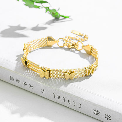 Fashion Exquisite Butterfly Titanium Steel Bracelet Simple Bracelet