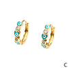 Fashion Heart Stoving Varnish Copper Artificial Gemstones Earrings