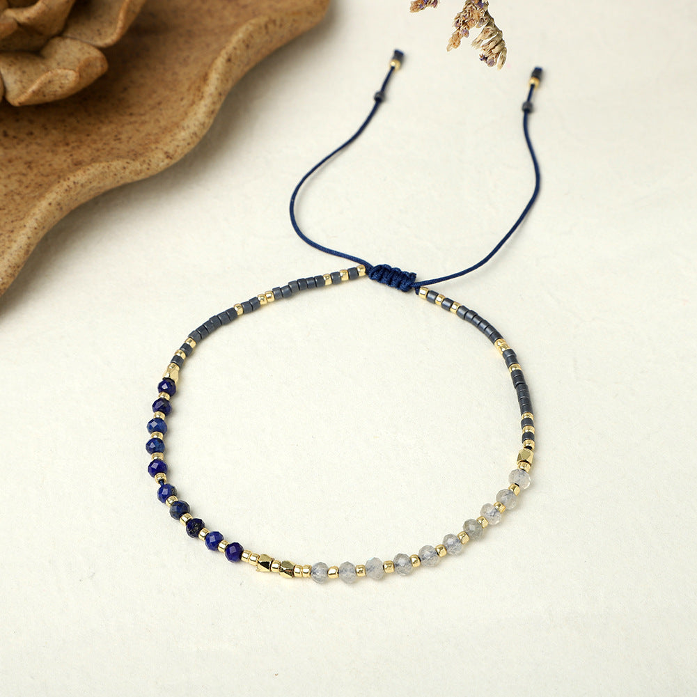 Vintage Weaving Miyuki Glass Beads Pearl Geometric Ethnic Embroidered Bracelet