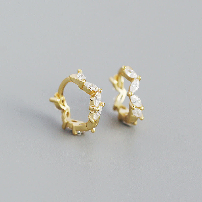 Fashion Geometric Plating Gem Earrings