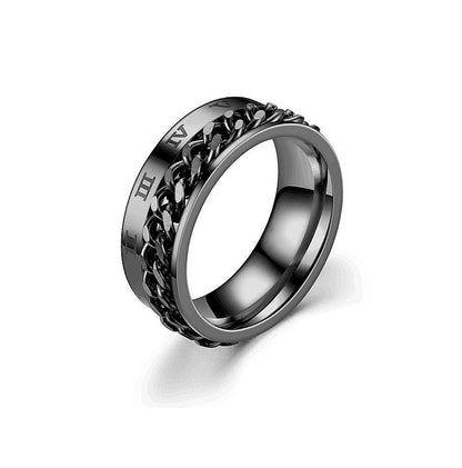 Fashion Turning Ring Star Moon Small Flower Titanium Steel Couple Ring