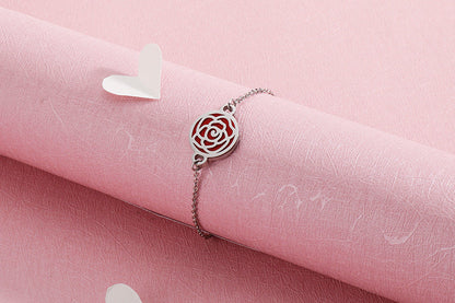 Stainless Steel Round Hollow Flower Bracelet Wholesale Jewelry