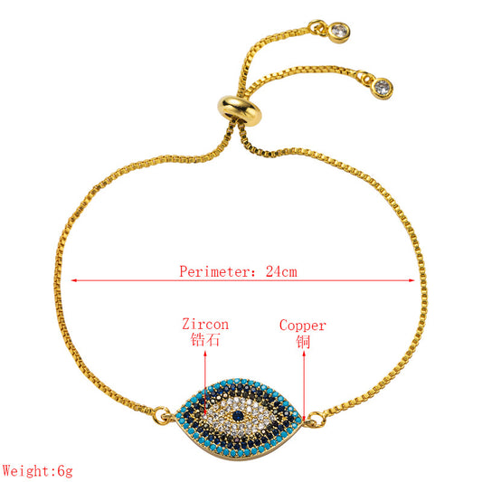 New Fashion Creative Devil's Eye Bracelet Female Copper Micro-set Zircon Bracelet Gooddiy Wholesale