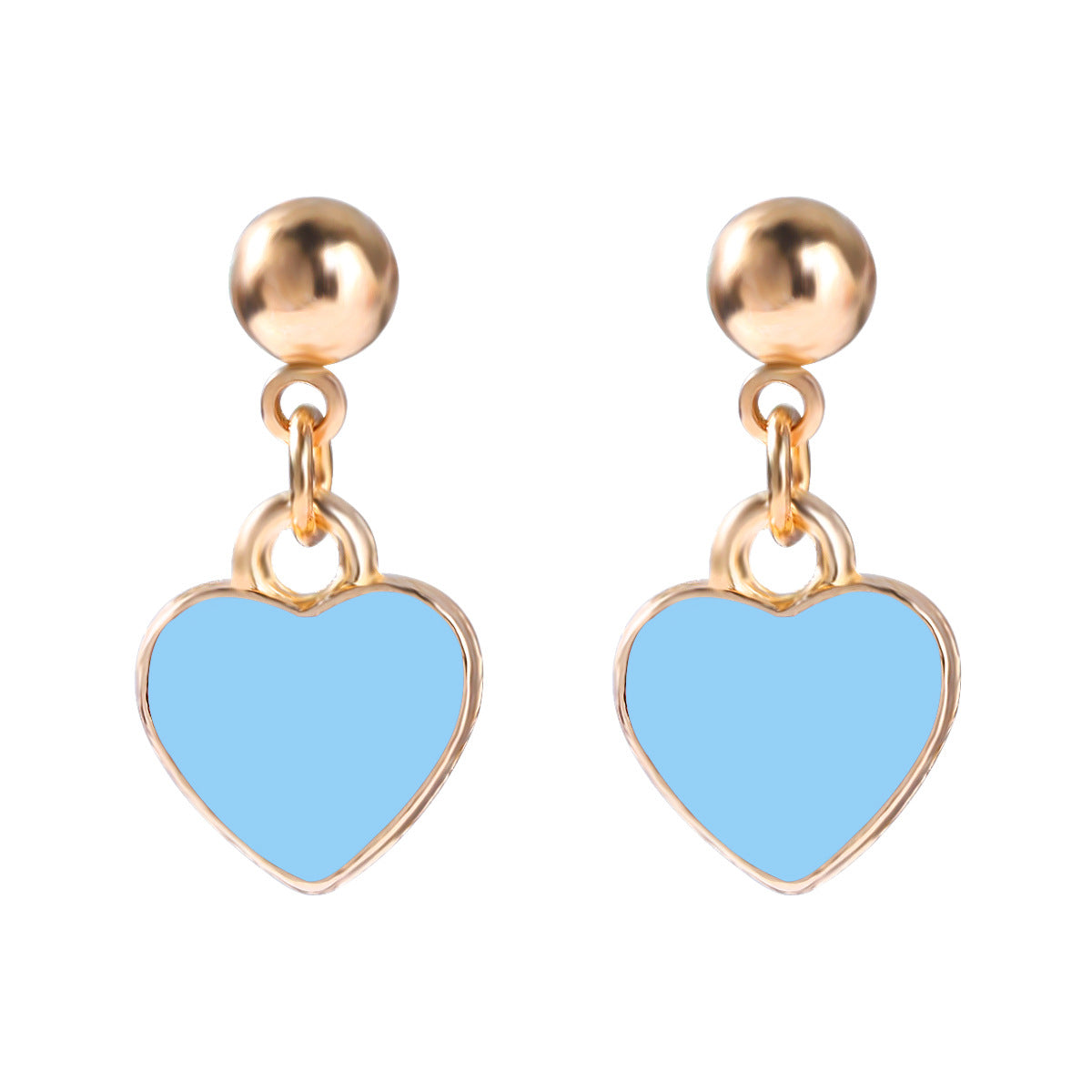 Heart Stoving Varnish Alloy No Inlaid Earrings