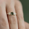 Fashion Emerald Diamond Copper Ring Wedding Ring Women's Engagement Jewelry