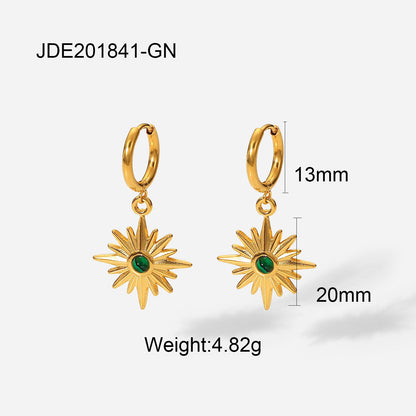 Fashion Geometric Plating Stainless Steel Gold Plated Earrings