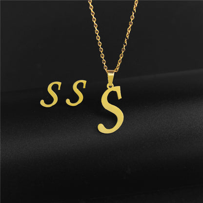 Wholesale Simple Style Letter Stainless Steel Polishing No Inlaid