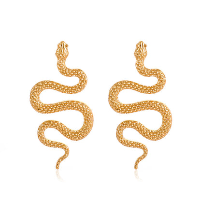 Retro Exaggerated Three-dimensional Snake Earrings Fashion Alloy Earrings