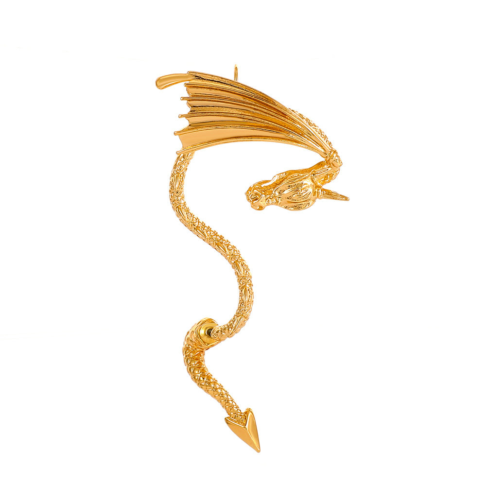 Punk Flying Dragon Ear Clip Fashion Creative Dragon Alloy Earring