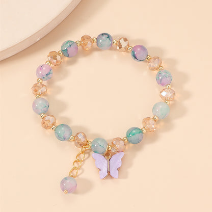 Women&#39;s Fashion Vintage Crystal Butterfly Bracelet