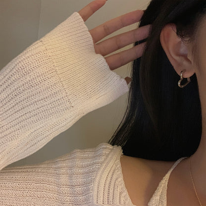 Love Ear Buckle Female Korean Temperament Net Red Earrings Atmospheric Fashion Earrings Simple Earrings