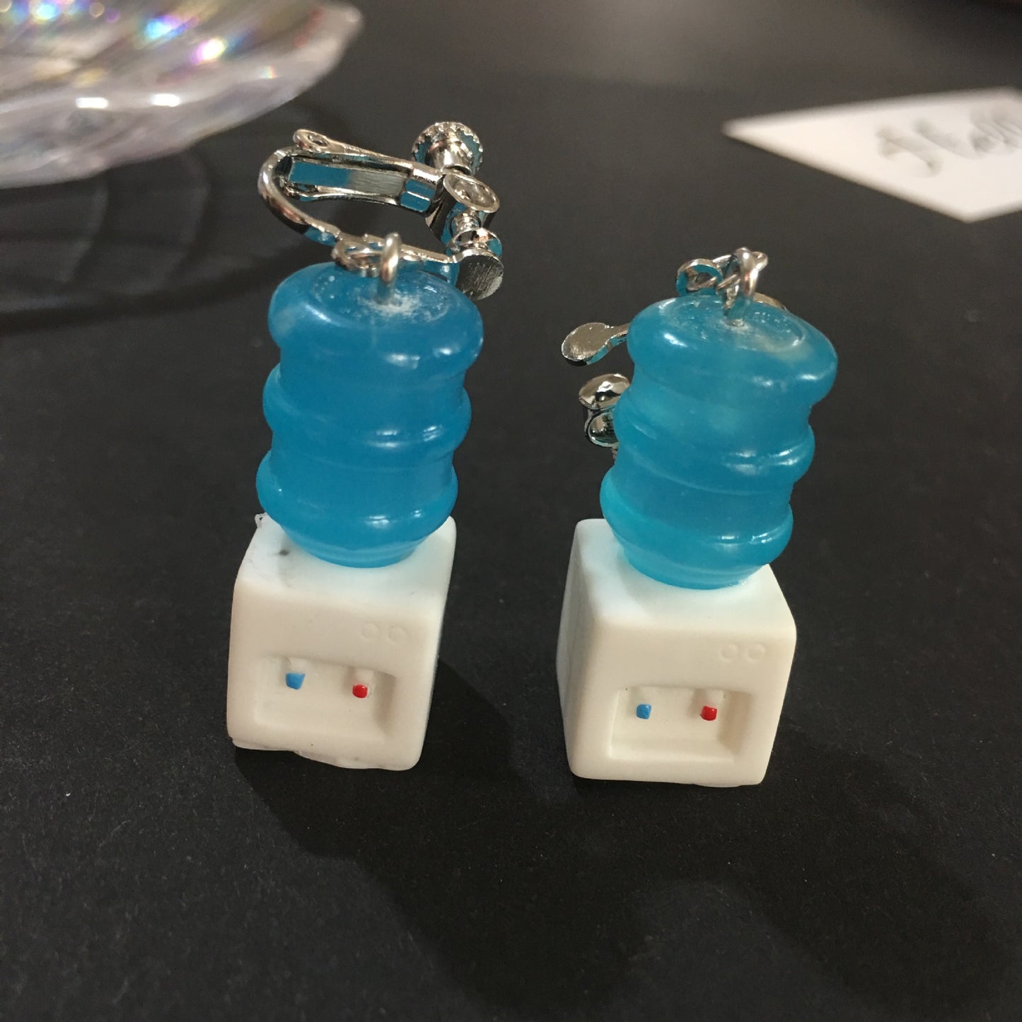 Funny Creative Hip-hop Bathtub Toilet Mini Water Dispenser Earrings Wholesale