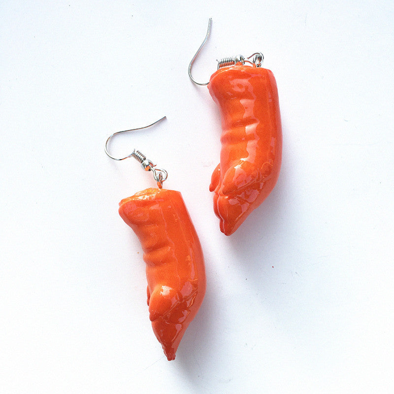 Creative Fashion Simulation Stewed Spare Ribs Chicken Wings Resin Drop Earrings