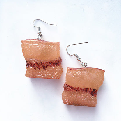 Creative Fashion Simulation Stewed Spare Ribs Chicken Wings Resin Drop Earrings