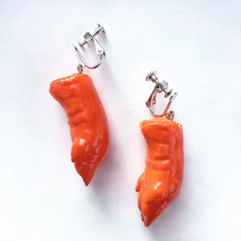 Creative Fashion Simulation Stewed Spare Ribs Chicken Wings Resin Drop Earrings