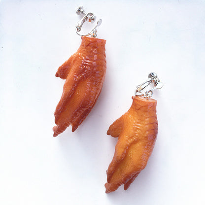 Creative Fashion Simulation Stewed Spare Ribs Chicken Wings Resin Drop Earrings