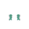 S925 Sterling Silver Sweet Cute Dinosaur Female Reen Zircon Earrings