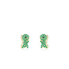 S925 Sterling Silver Sweet Cute Dinosaur Female Reen Zircon Earrings