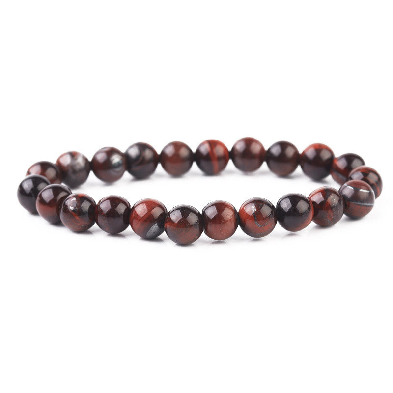 Fashion Retro Bracelet Round Natural Tiger Eye Stone Bracelet