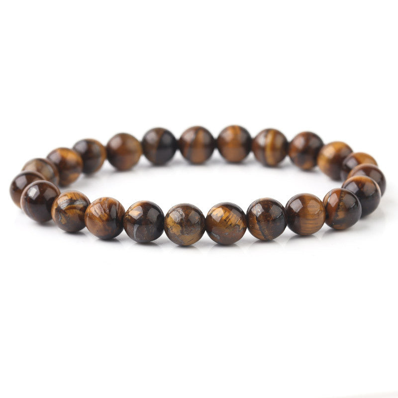 Fashion Retro Bracelet Round Natural Tiger Eye Stone Bracelet