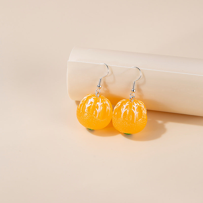 1 Pair Cute Fruit Resin Women's Earrings