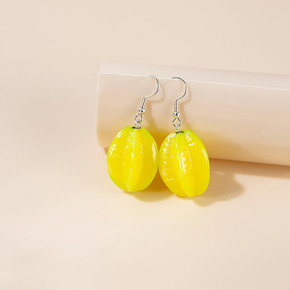 1 Pair Cute Fruit Resin Women's Earrings