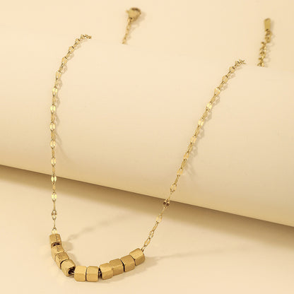 Simple Pearl Beaded Chain Fashion Necklace