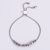 Fashion Simple Drill Stainless Steel Beaded Adjustable Bracelet