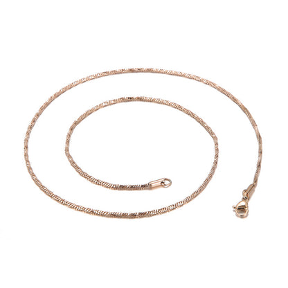 Fashion Simple Stainless Steel Geometric Snake Bone Chain Necklace