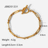 Fashion Geometric Stainless Steel No Inlaid 18k Gold Plated Gold Plated Bracelets