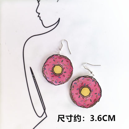 Cartoon Style Geometric Arylic No Inlaid Earrings