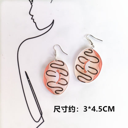 Cartoon Style Geometric Arylic No Inlaid Earrings