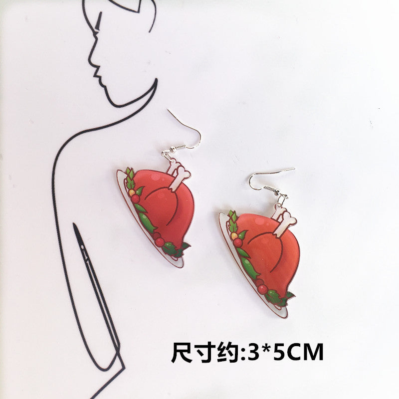 Cartoon Style Geometric Arylic No Inlaid Earrings