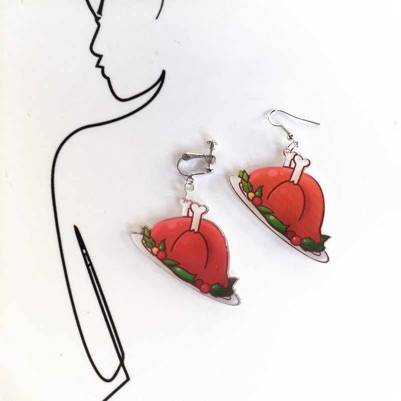 Cartoon Style Geometric Arylic No Inlaid Earrings