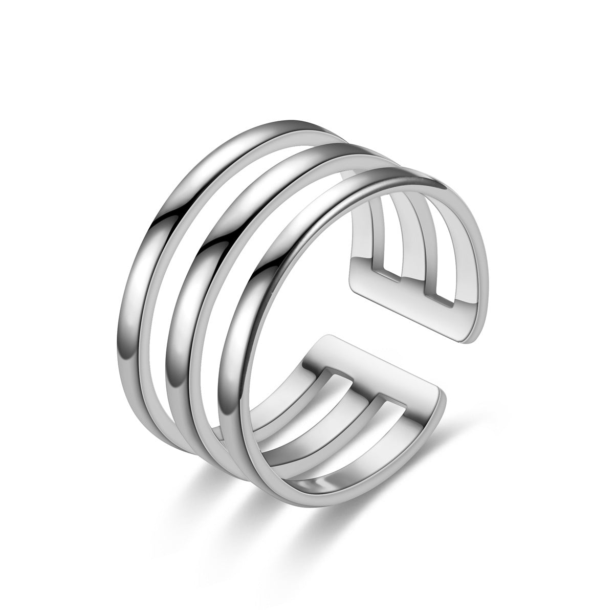 Simple Plain Face Titanium Steel Ring Male Jewelry