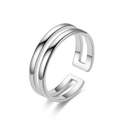 Simple Plain Face Titanium Steel Ring Male Jewelry