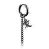 Punk Tassel Chain Chinese Character Love Titanium Steel Without Pierced Earrings Single